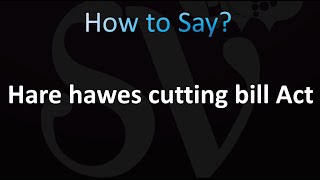 How to Pronounce Hare hawes cutting bill Act [upl. by Ailina165]