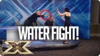 LOUIS WALSH THROWS WATER ON CONTESTANT  The X Factor UK Unforgettable Audition [upl. by Hillinck]