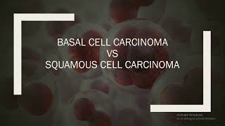 Basal Cell Carcinoma Vs Squamous Cells Carcinoma [upl. by Merril]