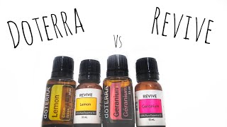 doTERRA vs REVIVE  Geranium amp Lemon Essential Oil Brand Comparison  SMELL COMPARISON [upl. by Sherrill]