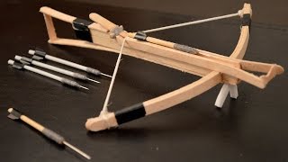 How to Make an Awesome Mini Toothpick CROSSBOW 🏹 [upl. by Johann]