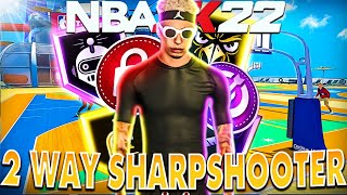 BEST 2 WAY SHARPSHOOTER BUILD NBA 2K22 CURRENT GEN  NEW PIE CHART [upl. by Ramled931]