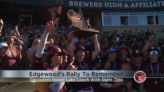 A rally to remember Edgewood baseball dedicates championship run to late assistant coach [upl. by Araiek92]