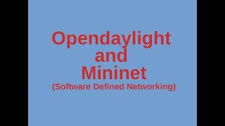 Opendaylight and Mininet Software Defined Networking study [upl. by Georgianne357]