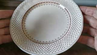 Vintage Masons Ashlea Ironstone Brown amp White China 65inch Side Plate [upl. by Jahdai]