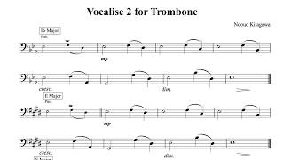 Vocalise 2 For Trombone トロンボーンの為のヴォカリーズ２ [upl. by Ybanrab]