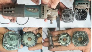 Makita M0910BM0900BMT90 Angle Grinder Machine Repair  Gear Change  Bearing change 6201629607 [upl. by Lalo468]