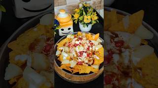 Nachos Chaat 🤤 fatafat banaya ekdm tasty chaat trending chaat youtubeshorts shorts [upl. by Suoiradal]