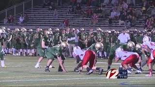 High School Football Bishop Hendricken vs Portsmouth [upl. by Anyalram918]