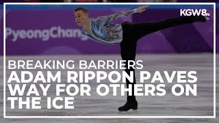 Adam Rippon is breaking barriers on the ice for Team USA at the Winter Olympics [upl. by Ecinna409]