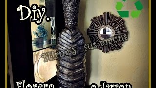 Diy Jarron reciclando botes de plastico Diy vase recycling plastic bottles [upl. by Enirehtahc177]