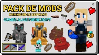 PACK DE MODS SUPERVIVENCIA para MINECRAFT PE 2020 pack de mods para Minecraft pe 114  112 11420 [upl. by Niwrehs]