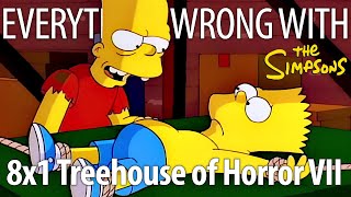 Everything Wrong With The Simpsons S8E1  quotTreehouse of Horror VIIquot [upl. by Janine475]