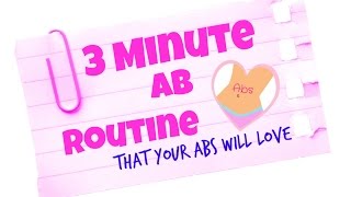 Home Workout 3 MINUTE AB amp WAIST ROUTINE  that your abs will love amp will give you killer curves [upl. by Eitsim86]