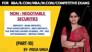 Non Negotiable Securities  Investment Alternatives  SAPM  Security Analysis  MBA  BBA  BCom [upl. by Kleon776]