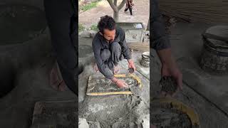 From Sand to Stunning DIY Cement Border with Beautiful Branch Design shorts cementart mustwatch [upl. by Tarfe]