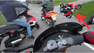 3x GILERA RUNNER 180cc DE BUURT OP ZE KOP ZETTEN  POV 1080P [upl. by Tasha]