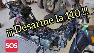 Desarme plásticos moto 110  Frente  Cubre piernas  Asiento  Baúl  Laterales  Faro  Tips [upl. by Gagne]