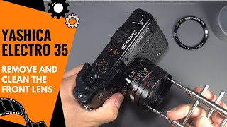 Yashica Electro 35  Remove and Clean the Front Lens [upl. by Letta]