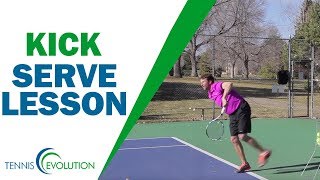 How To Finish On The Kick Serve  TENNIS SERVE [upl. by Atibat]