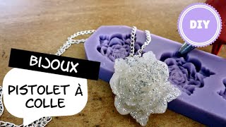 DIY  Tuto  Tutoriel N°16  BijouxPendentif en pistolet à colle [upl. by Eillat]