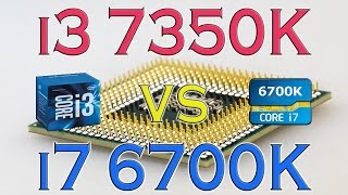 i3 7350K vs i7 6700K BENCHMARK  GAMING TESTS REVIEW AND COMPARISON  KABY LAKE vs SKYLAKE [upl. by Dewhirst]