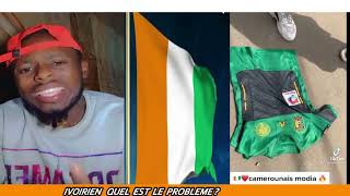 un Ivoirien 🇨🇮 brûle les couleurs du drapeau camerounais 😡😡🇨🇲 [upl. by Alyakcm]