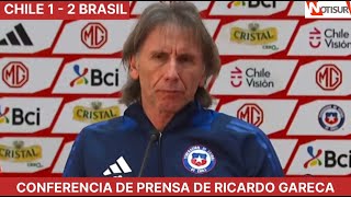 Ricardo Gareca Conferencia de prensa Chile perdió ante Brasil EN VIVO [upl. by Cirdec959]