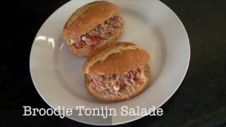 Broodje Tonijn Salade maken Myyvel [upl. by Schwenk92]