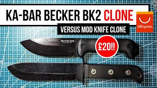 I bought a £20 Becker BK2 clone on AliExpress bushcraft knife [upl. by Dinin]