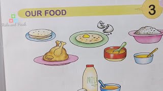 OUR FOOD  Chapter 3  Class  1  EVS  DAV  CBSE  ICSE workbook exercise Something to do [upl. by Ssalguod]