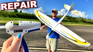 How to REPAIR CRASHED Foam RC Airplanes [upl. by Morse]