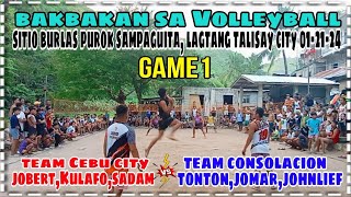 Game1Bakbakan sa Burlas Sampaguita Lagtang Talisay City Team Cebu City Vs Team Consolacion [upl. by Edison]