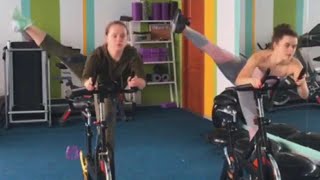 Cycling Instructor Teaches Wild Moves [upl. by Airotal]