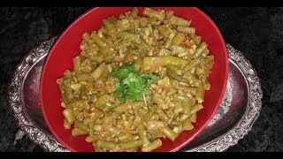 चवला फली की टेस्टी सब्जी chawla fali for lunch box in 5 mnt by cook with heart [upl. by Otha]