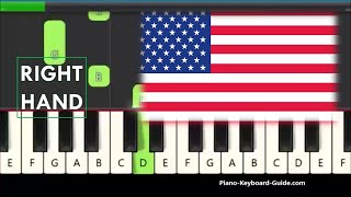 The StarSpangled Banner Right Hand Easy Piano Tutorial For Beginners [upl. by Ala80]