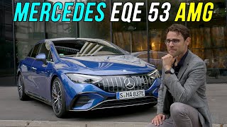 Mercedes EQE 53 AMG driving REVIEW  how good is the AMG EV [upl. by Annohs]