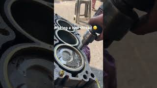 Making a new thread by engine automobile mechanic [upl. by Dogs]