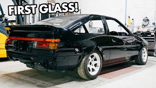 My AE86 Restoration is almost finished First glass and light install [upl. by Etteuqal]