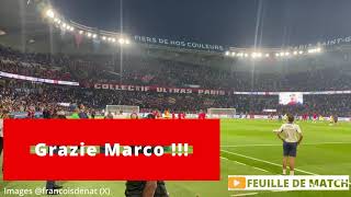 PSG Nice  les adieux de Marco et léchange Auteuil Boulogne 15092023 [upl. by Llain92]