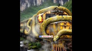 Giant Python vs Old Train  AI Nature Discovery trendingshorts aiart nature [upl. by Molloy]