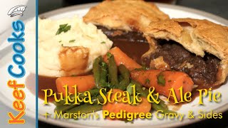 Pukka Steak amp Ale Pie with Marstons Pedigree Gravy and Sides [upl. by Aleahpar275]