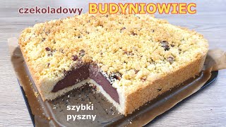 Przepyszne kruche ciasto z budyniem czekoladowym 👌 szybki i łatwy budyniowiec na kruchym cieście 👍 [upl. by Mezoff10]