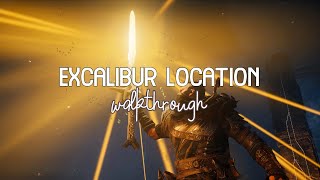 Assassins Creed Valhalla  Excalibur Location Walkthrough Myrddins Cave [upl. by Nannek]