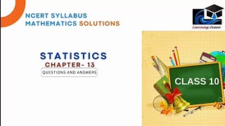 STATISTICS  Class 10  SSLC  NCERT  math solutions  chapter 13 [upl. by Udela]