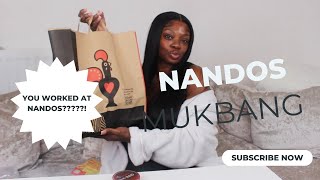 WATCH ME EAT NANDOS AND TELL THE STORY OF THE TIME I WORKED THERE  NANDOS MUKBANG FOOD CHRONICLES [upl. by Osnerol]