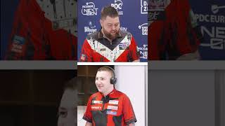 A beefer 😂 Whisper challenge with Michael Smith amp Nathan Aspinall 🎧 pdc pdcdarts darts [upl. by Vaughan]