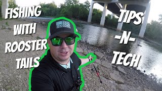 HOW TO Fish Rooster Tails  Scioto River Smallmouth Bass [upl. by Annecorinne200]