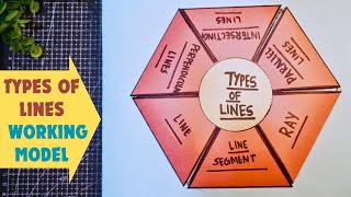 Types of line TLM  Maths working model  Maths project  Maths TLM  Math project ideas for school [upl. by Rosalynd44]