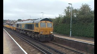 GBRf 66739 6G14 Eastleigh East Yard  Tinsley Green at Cosham 7th September 2024 [upl. by Leavy]